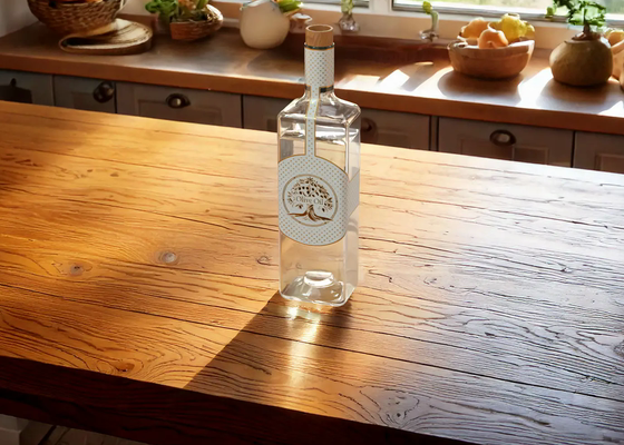 Bottle lit within a generated kitchen environment using Image-to-IBL